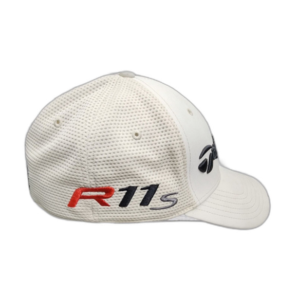 Taylormade R1 RBZ Men's Golf Hat Size L/XL Fitted Beige Stretch - Picture 2 of 7